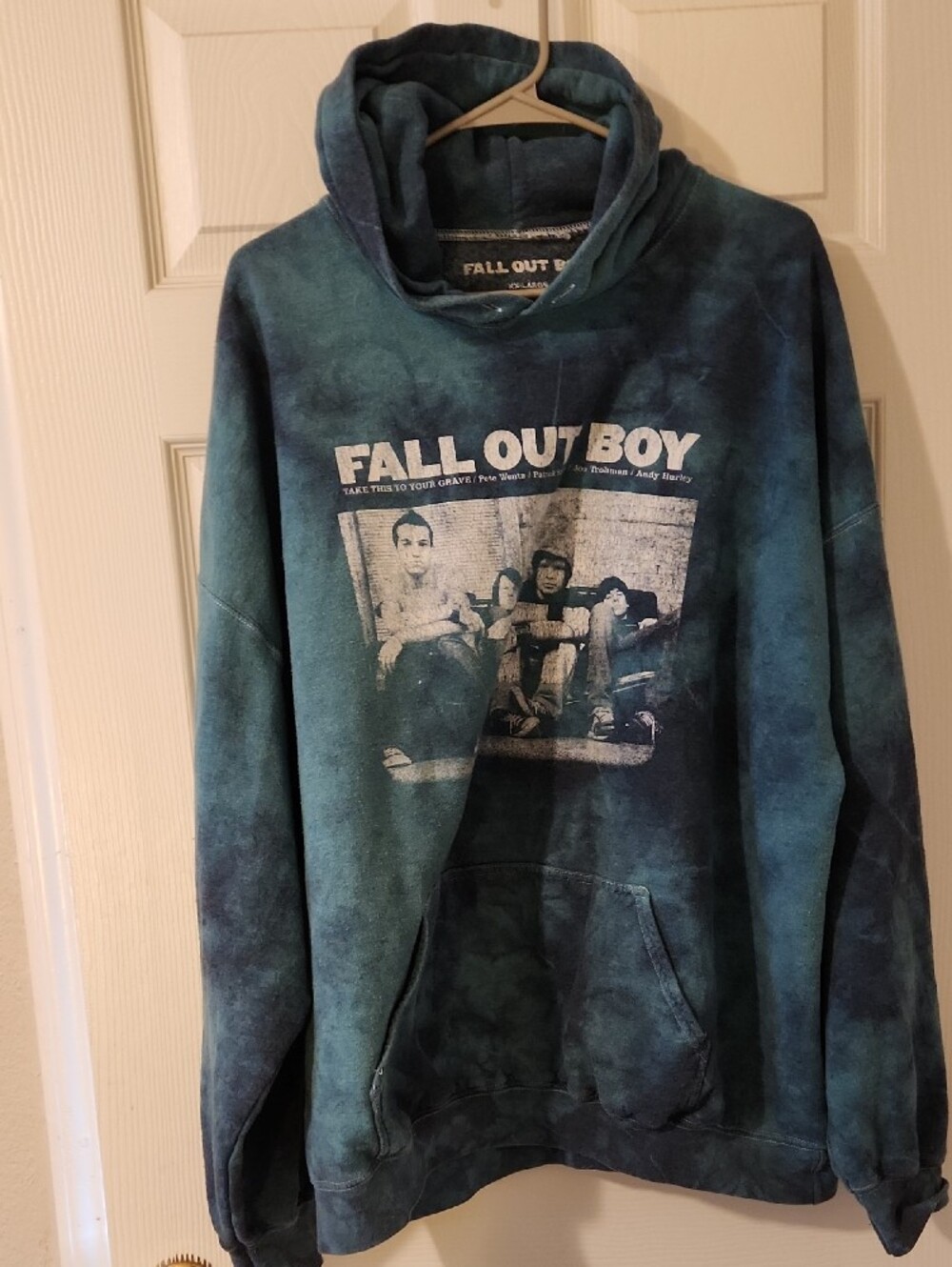 Fall Out Boy Hoodie - Teal Blue Sz XXL